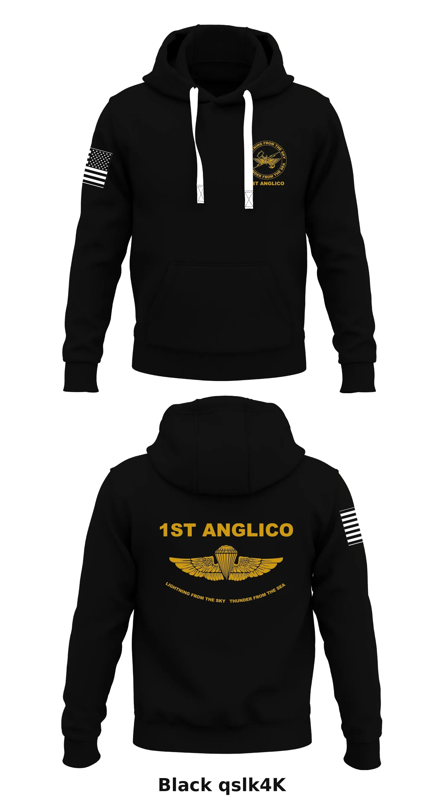 1st ANGLICO Store 1  Core Men's Hooded Performance Sweatshirt - qslk4K