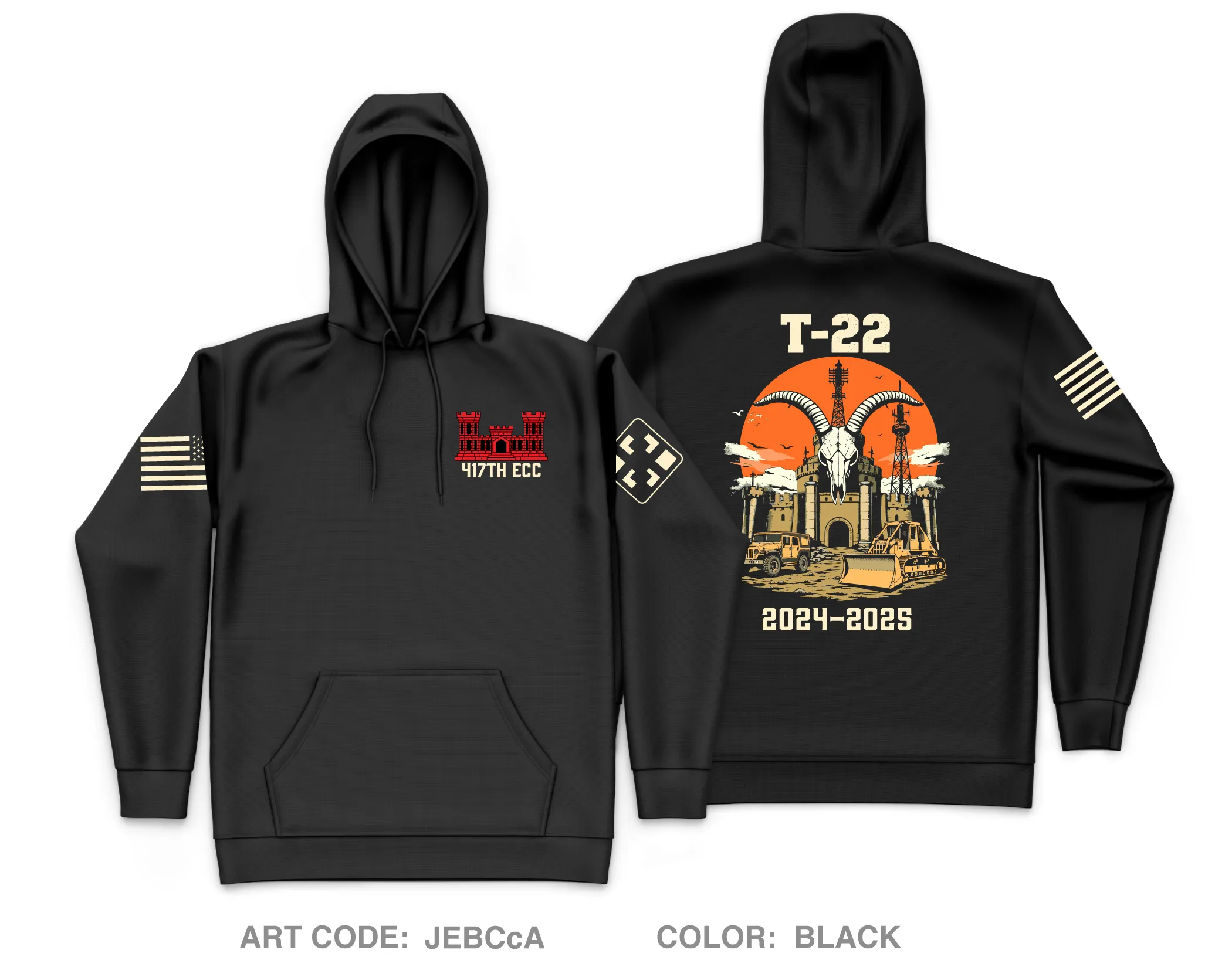 417th ECC Core Men's Hooded Performance Sweatshirt - JEBCcA